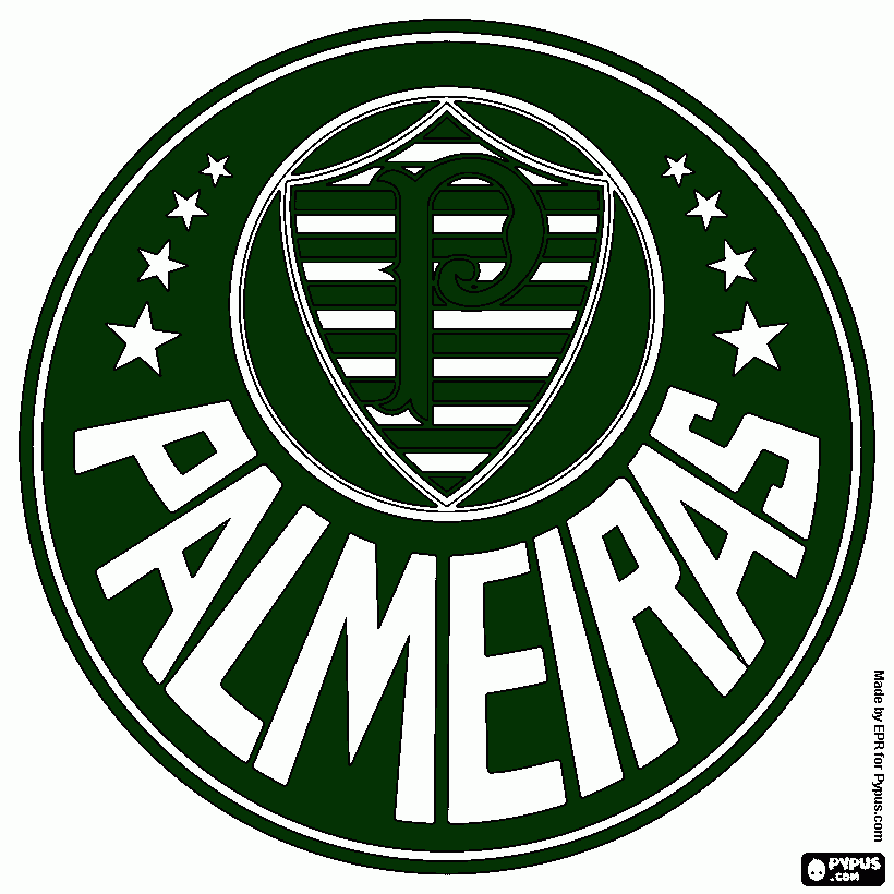 escudo do palmeiras para colorir e imprimir