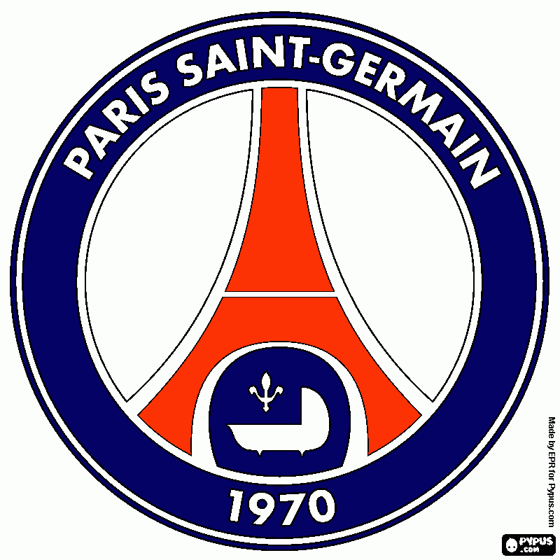 escudo do psg para colorir e imprimir