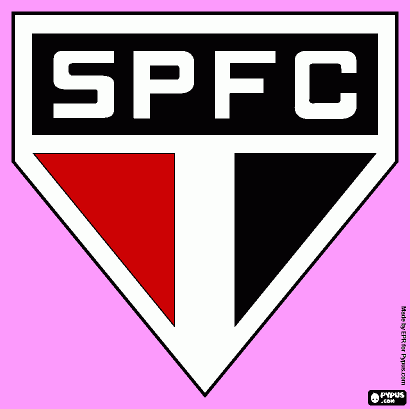 escudo do spfc para colorir e imprimir