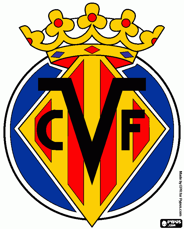 escudo do villarreal da espanha para colorir e imprimir