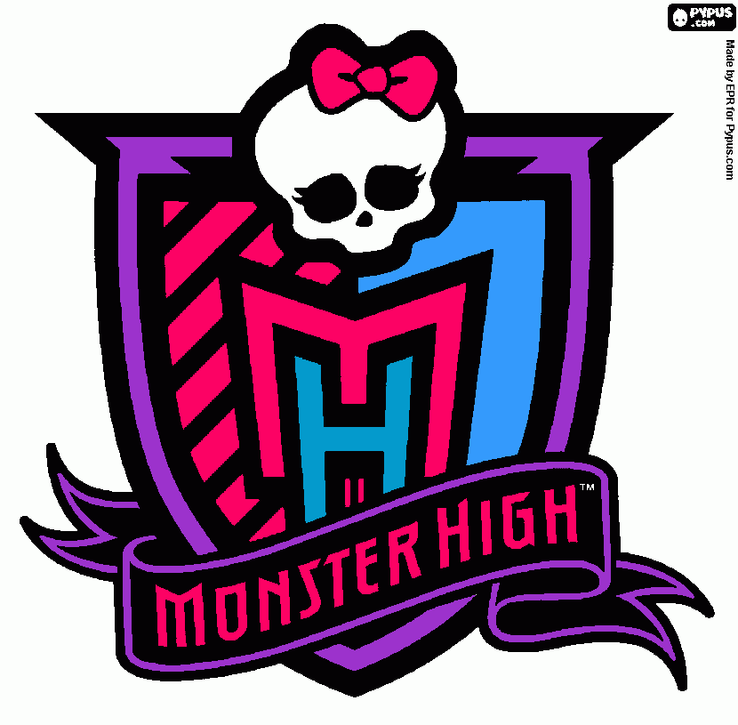 escudo monster high para colorir e imprimir