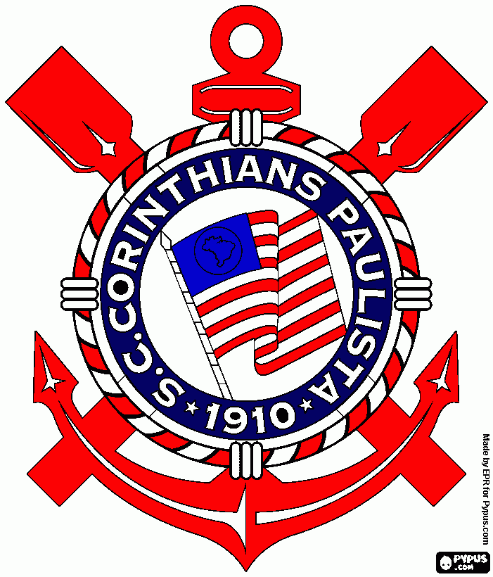 Escudo Timão para colorir e imprimir