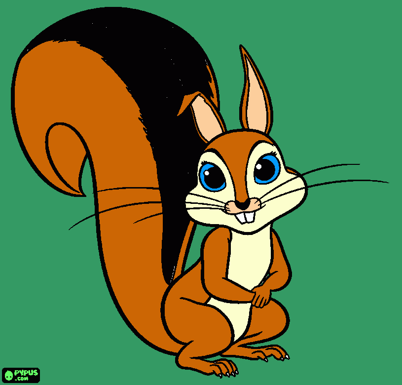 esquilo da fluttershy... para colorir e imprimir