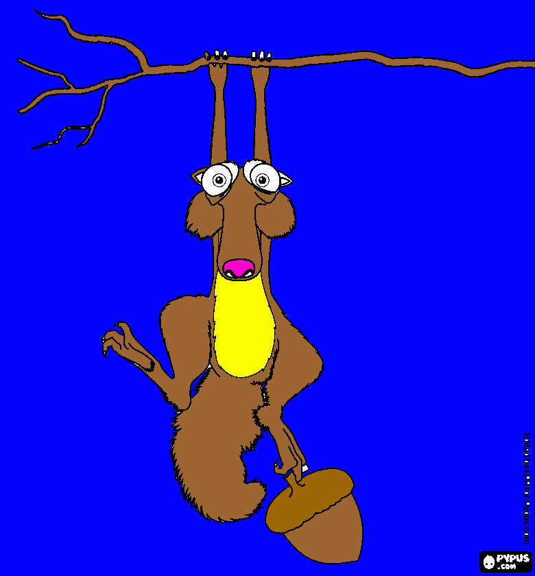 esquilo medroso para colorir e imprimir