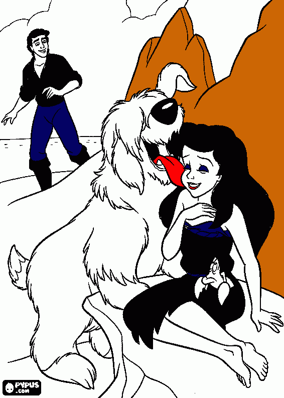 Essa ai é a ariel com uma pequena maquiagem uma linda rolpa e um belo salto e uma nova cor do cabelo . para colorir e imprimir