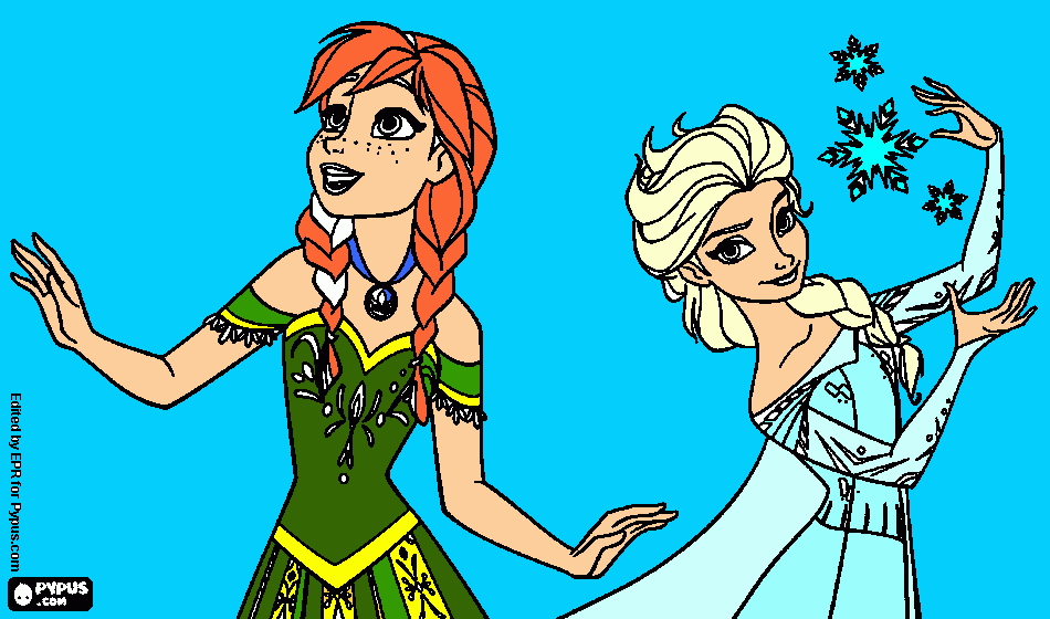 Essa É A Ana E Elsa para colorir e imprimir