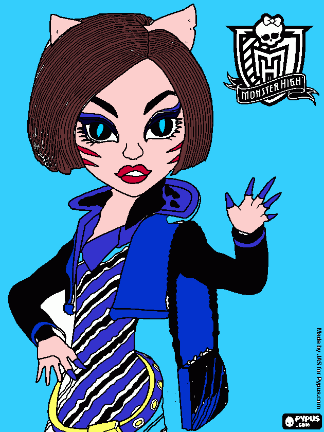 ESSA É VOCE CRISLAINE A GATINHA MONSTER HIGH para colorir e imprimir