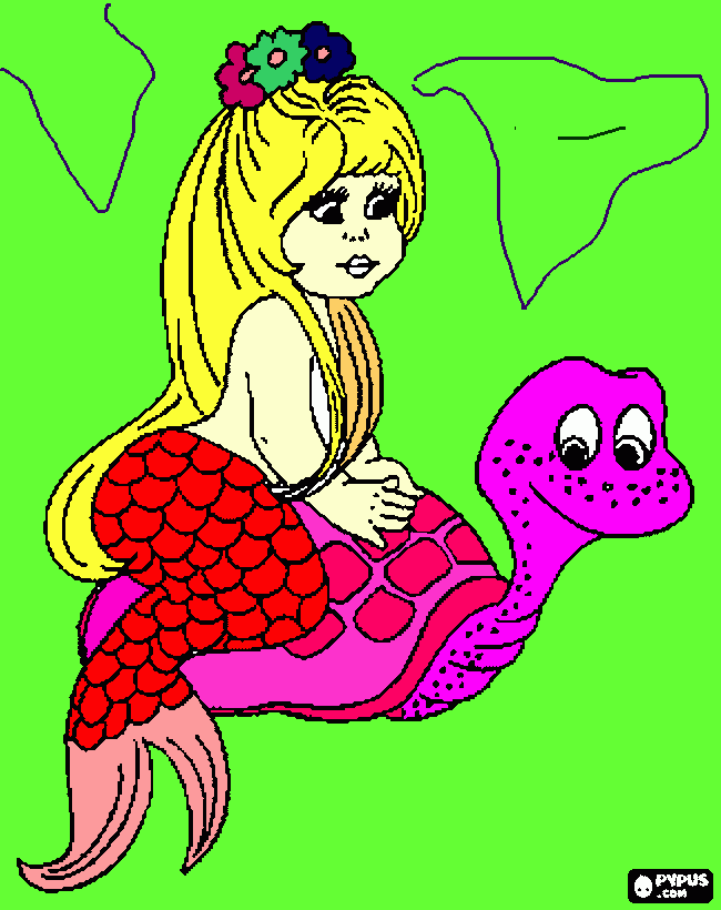 essa é uma sereia quenen voce  para colorir e imprimir