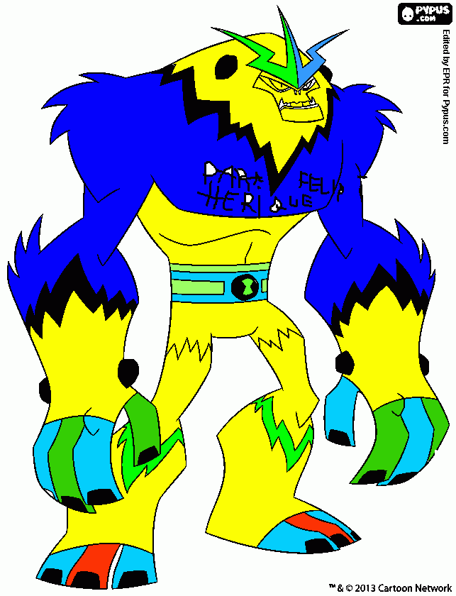 Esse alienígena eu pintei para o meu amigo Felipi para colorir e imprimir