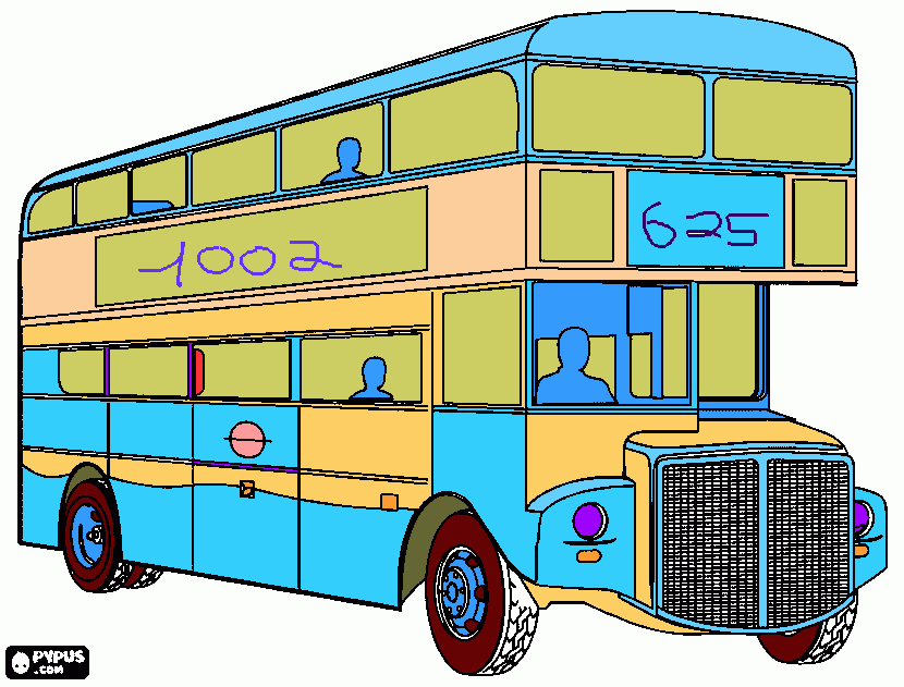 ESSE É O ONIBUS DA 1002 para colorir e imprimir