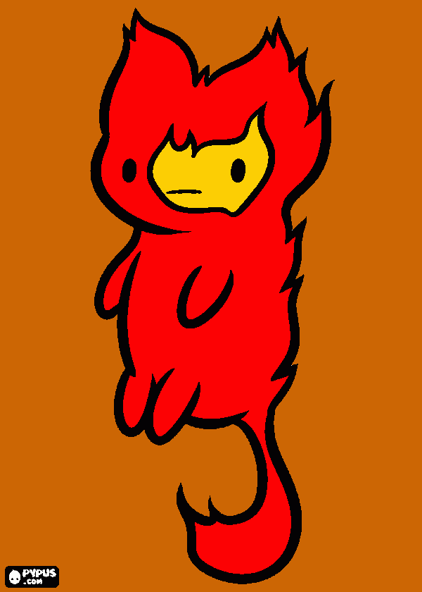 esse  é  o  flambo,um  flambit.uma  pequenina  criatura  de  fogo  do  Reino  de  fogo para colorir e imprimir