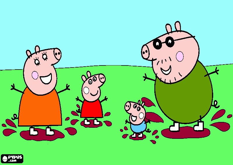 esse é o quedro da peppa o mais lindo para colorir e imprimir