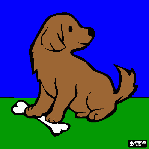 esto é um cão chamado figado para colorir e imprimir