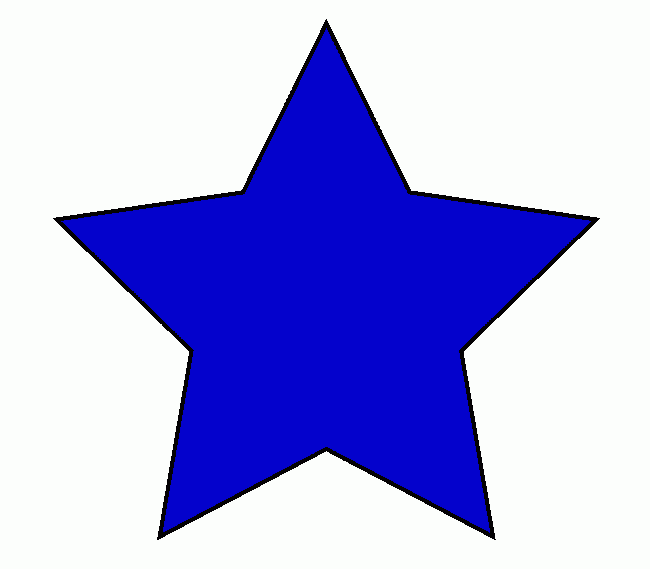 estrela azul para colorir e imprimir