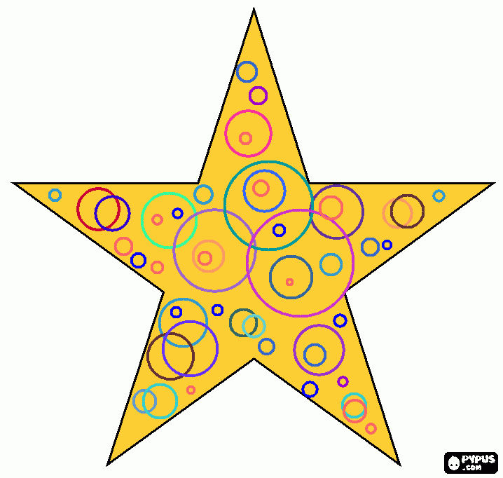 estrela desenhada por Cardoso para colorir e imprimir