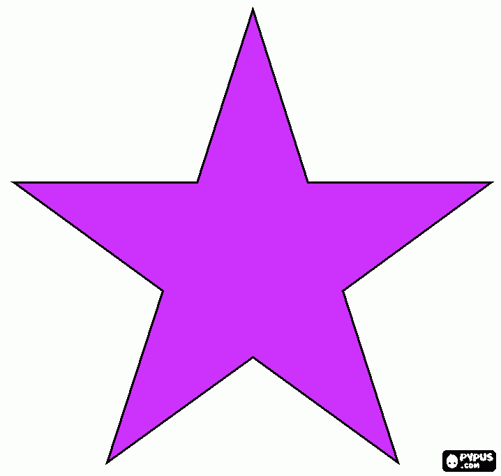 Estrela lilas para colorir e imprimir