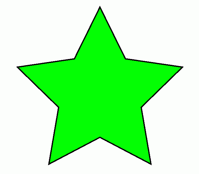 estrela verde para imprimir , desenho estrela verde
