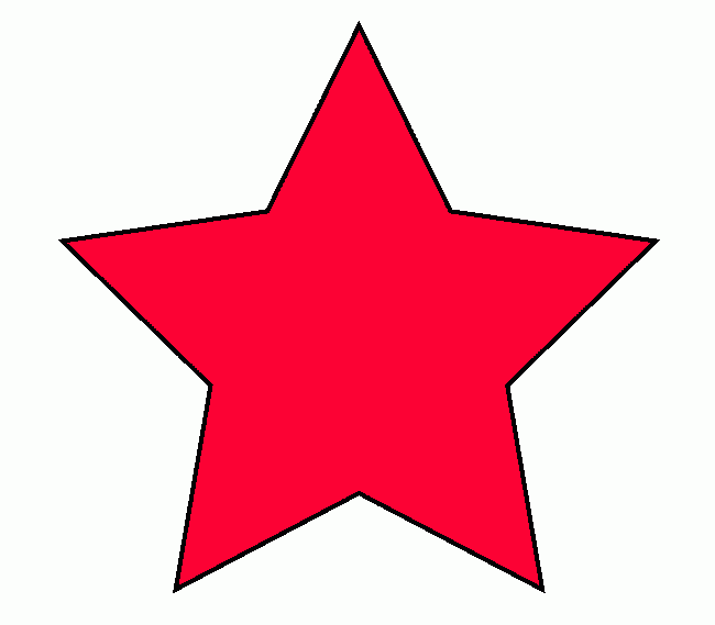 estrela vermelha para colorir e imprimir