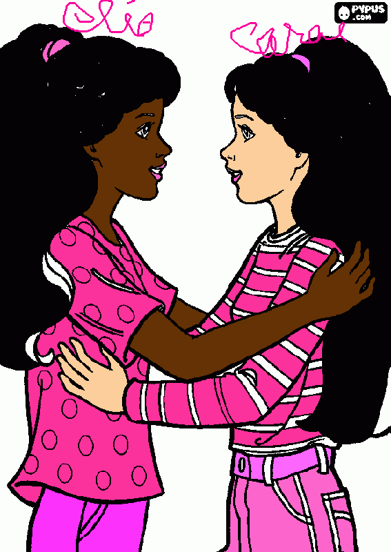 eu a minha melhor amiga para colorir e imprimir