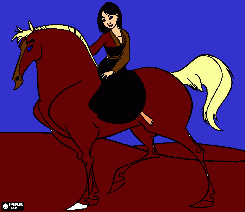 eu andando no cavalo para colorir e imprimir