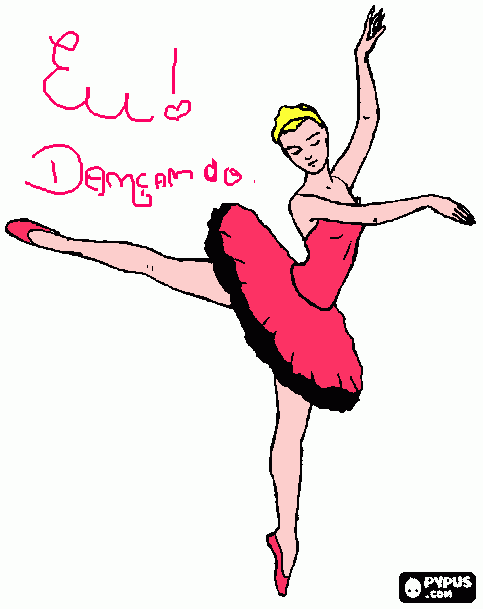 eu dançando ballet! para colorir e imprimir