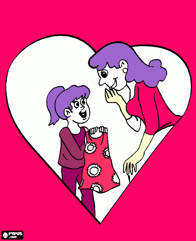 eu e minha mae para colorir e imprimir