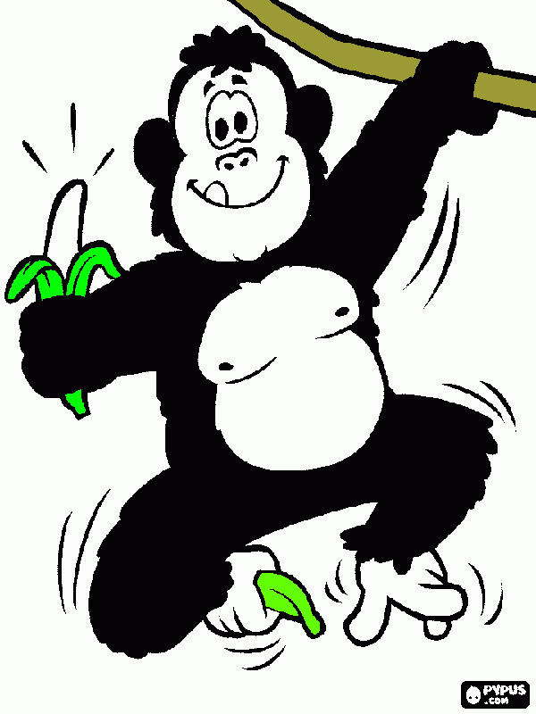 eu gurila para colorir e imprimir