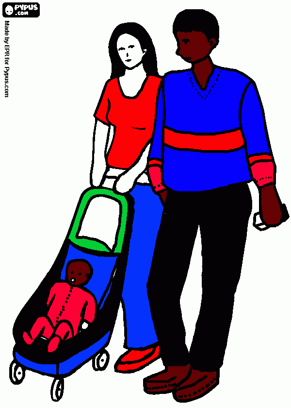 eu , minha esposa e meu filho pietro para colorir e imprimir