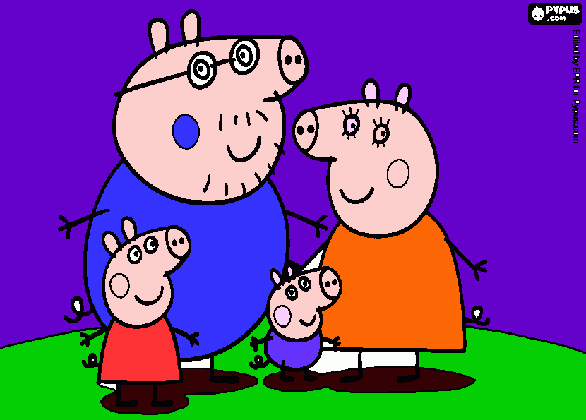 eu  pintei  o  desenho  da  peppa  pig para colorir e imprimir
