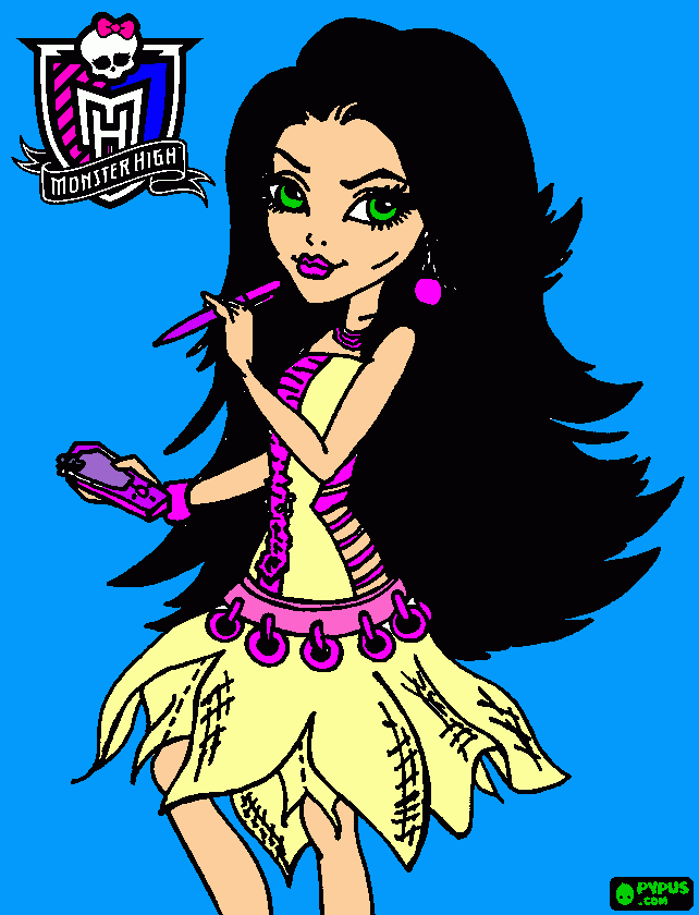 eu sou a nova aluna de monster high... para colorir e imprimir