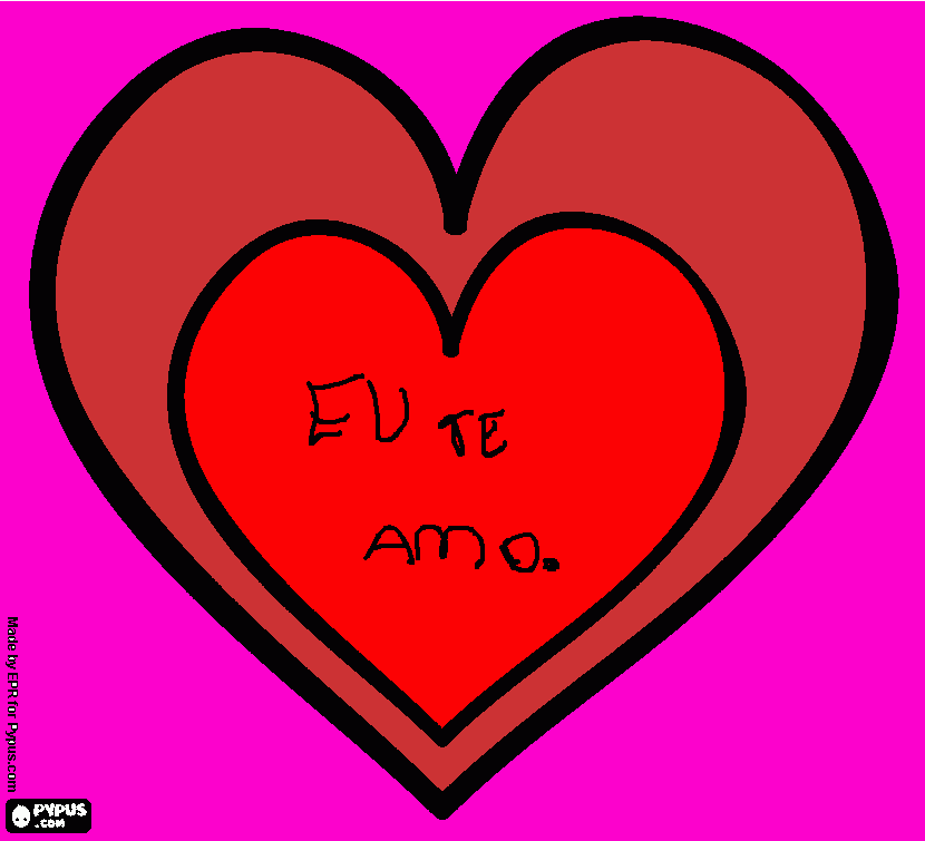Eu te amo, mãe para colorir e imprimir