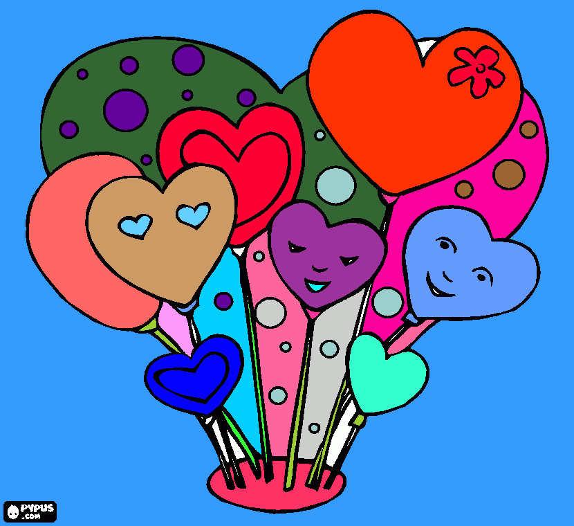 eu te amo para colorir e imprimir