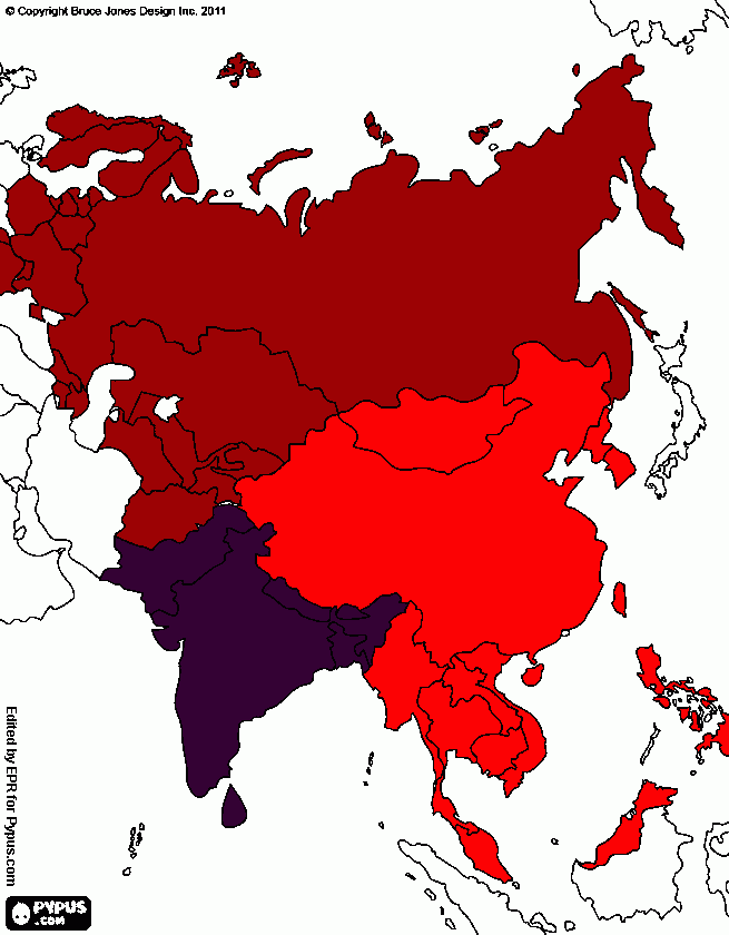 Eurásia para colorir e imprimir