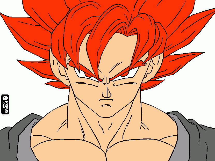 evil goku para colorir e imprimir