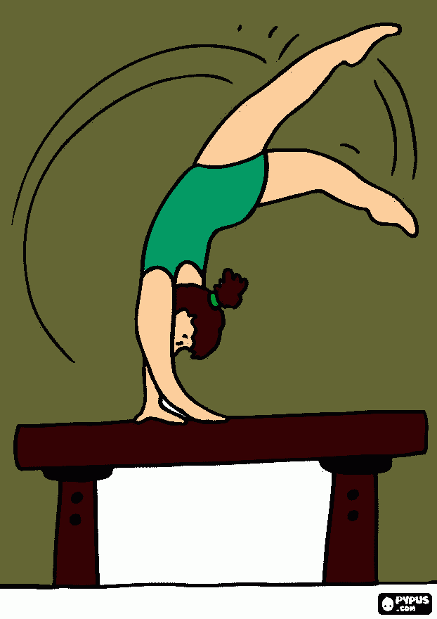 EXERCÍIO NA TRAVE para colorir e imprimir