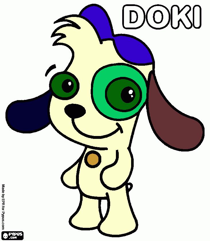 exprorando com doki para colorir e imprimir