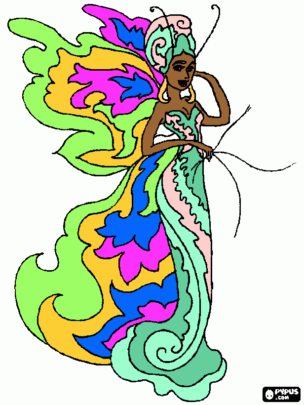 fada brasileira para colorir e imprimir