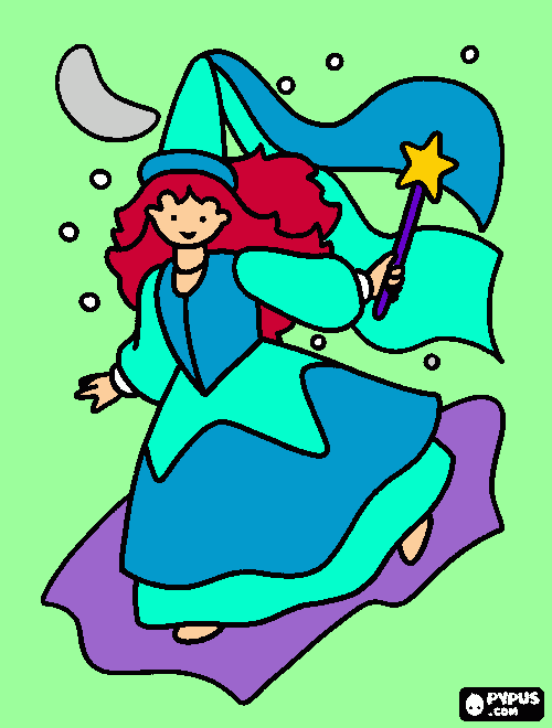 fada pintada por mim! para colorir e imprimir