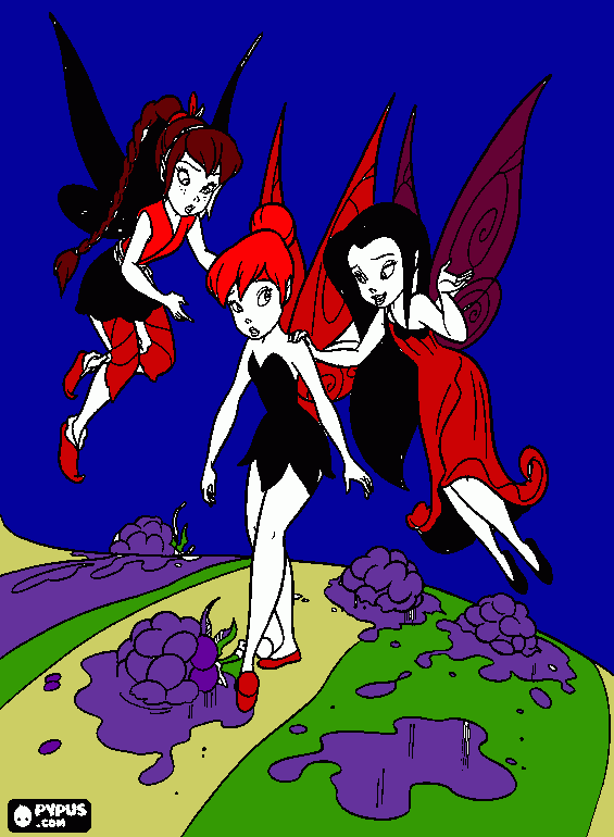 fadas goticas para colorir e imprimir