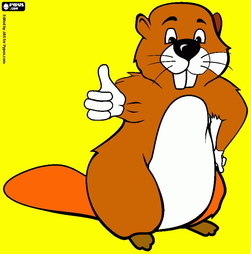 falta colocar uma arvorezinha na mão do castor para colorir e imprimir