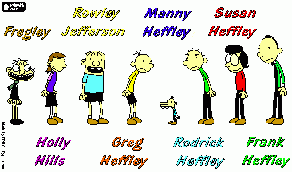 familha heffley,familia hills e familia jetterson para colorir e imprimir