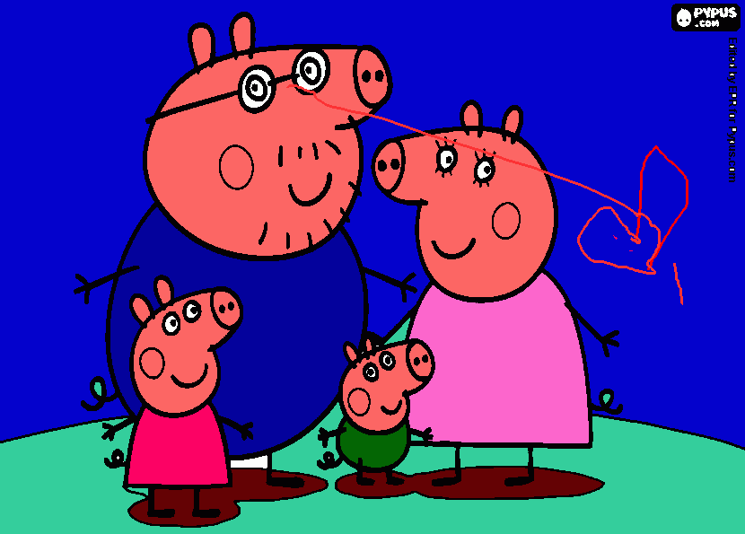 familia   da  peppa para colorir e imprimir