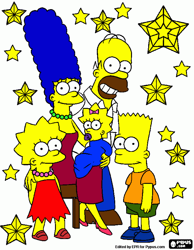 FAMILIA SIMPISOON para colorir e imprimir