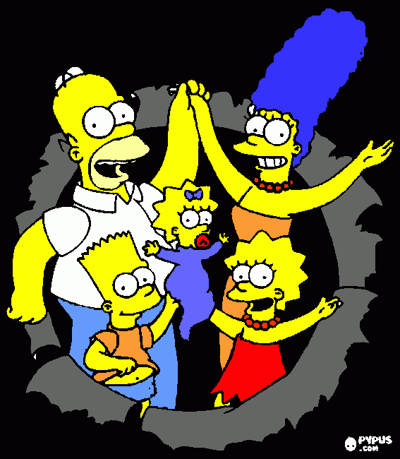 família simpsons para colorir e imprimir
