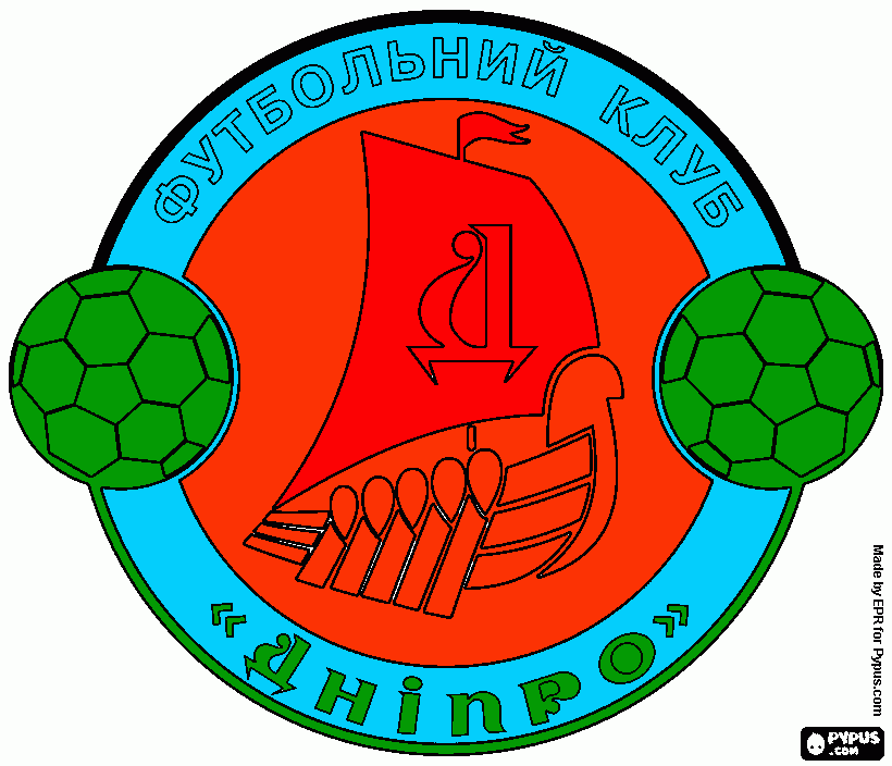 fc dnipro dnipropetrovsk para colorir e imprimir