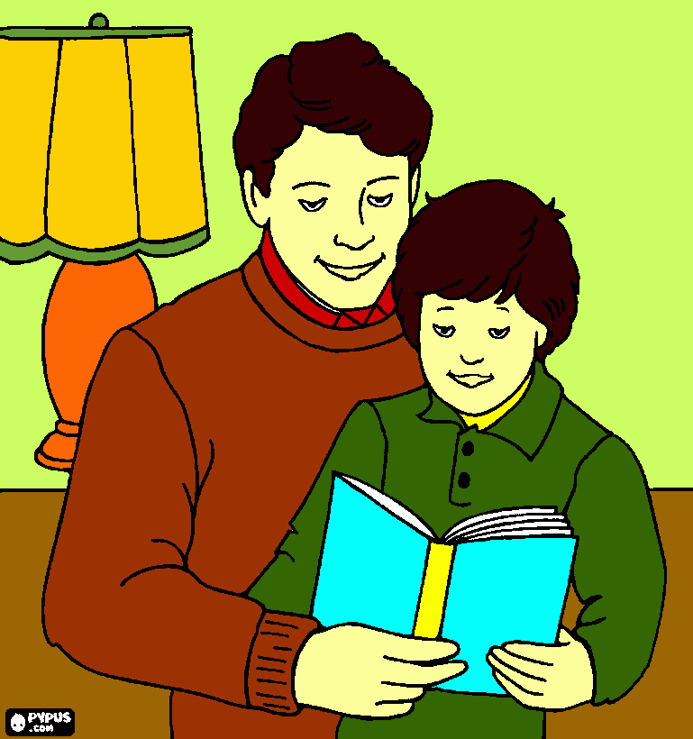 Feliz Aniversário Pai para colorir e imprimir