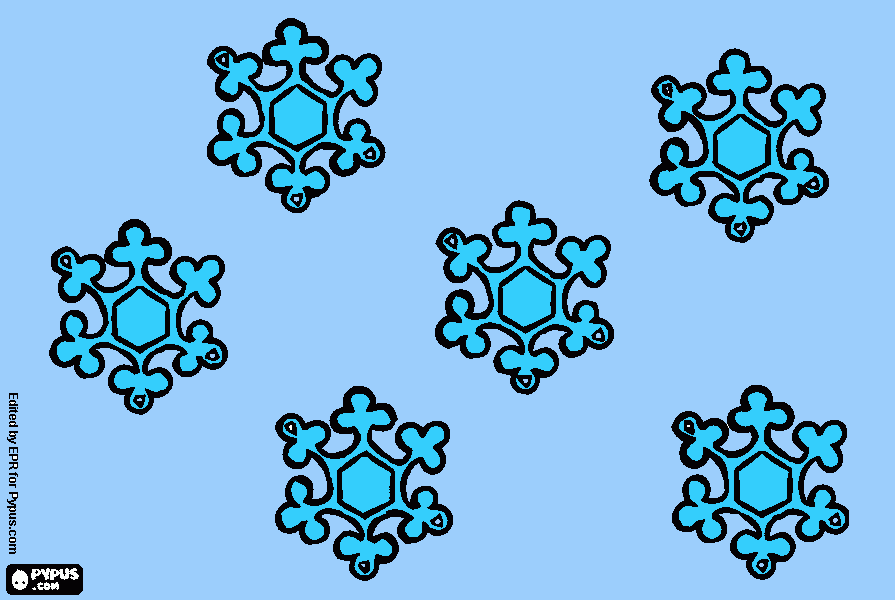 felocos de neve para colorir e imprimir