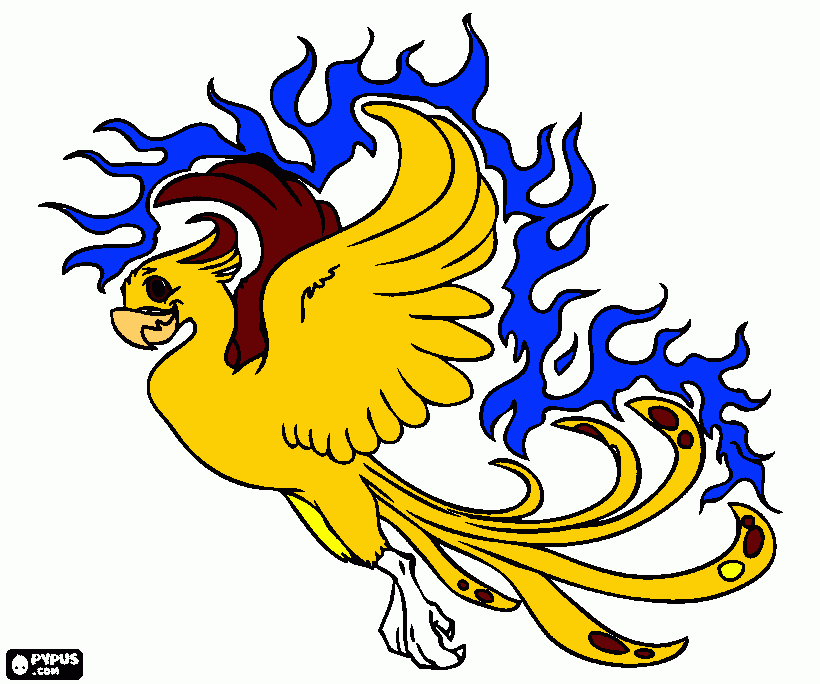 Fenix para colorir e imprimir