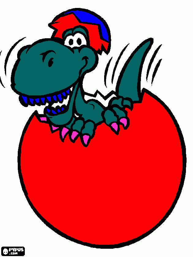 filhote de t rex para colorir e imprimir