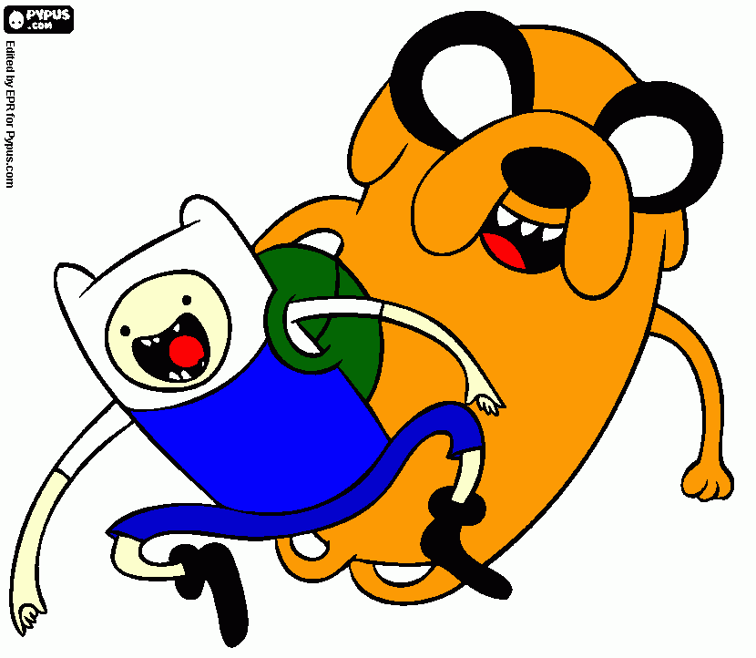 fin e jake para colorir e imprimir